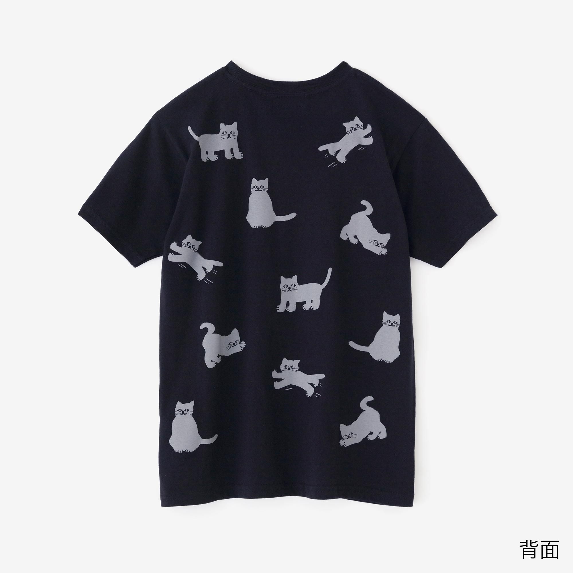 ねこ 半袖Tシャツ[5.0]／ネイビー - SOU・SOU netshop