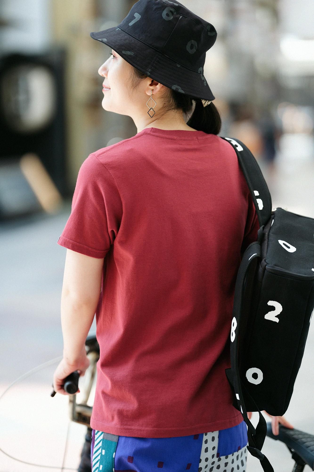net限定30%OFF】半袖 ポケットTシャツ[5.0]／バーガンディ