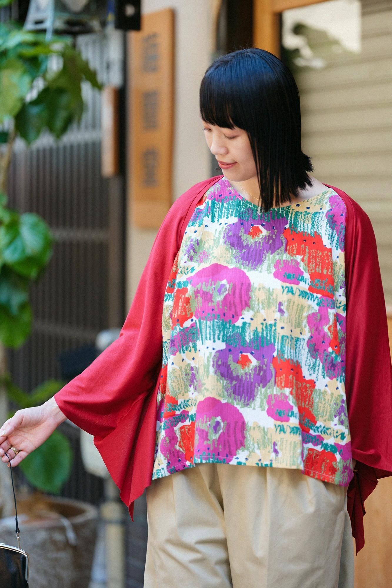 SOUSOU 秋冬　短丈　ウール素材 net限定】梳毛（そもう） 千鳥格子織（ちどりごうしおり