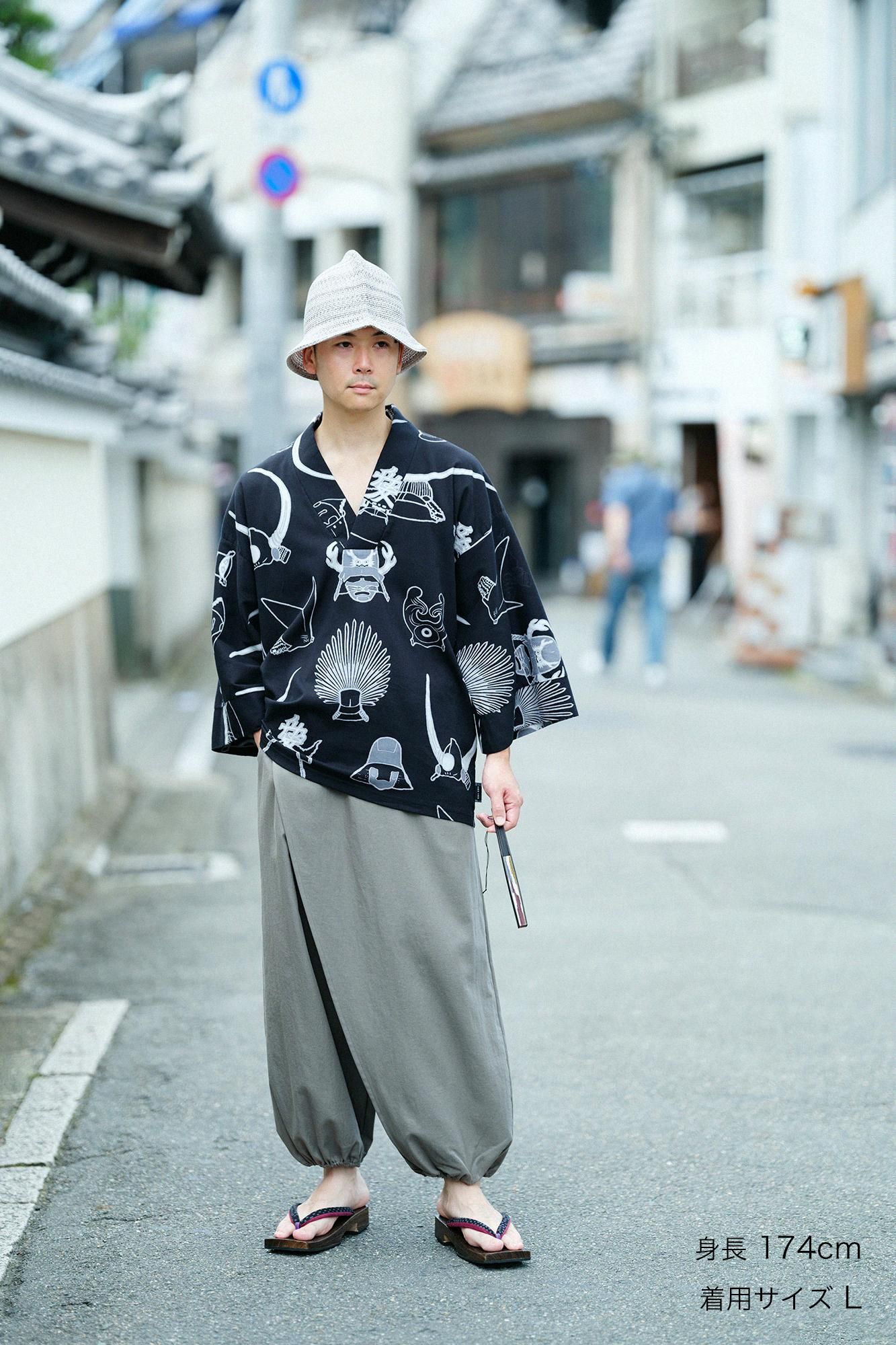 ホットマン セール net限定】綾織（あやおり） 手柄寛衣下（たかみかんいした）／濃 パンツ