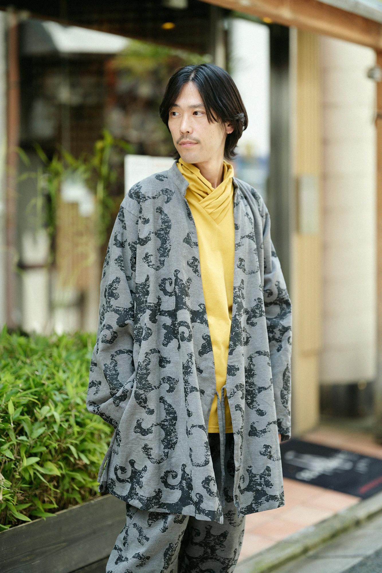 SOUSOU ソウソウ　コール天　開襟草衣　南天　　 ダークグレー　京都　日本製 SOU・SOU