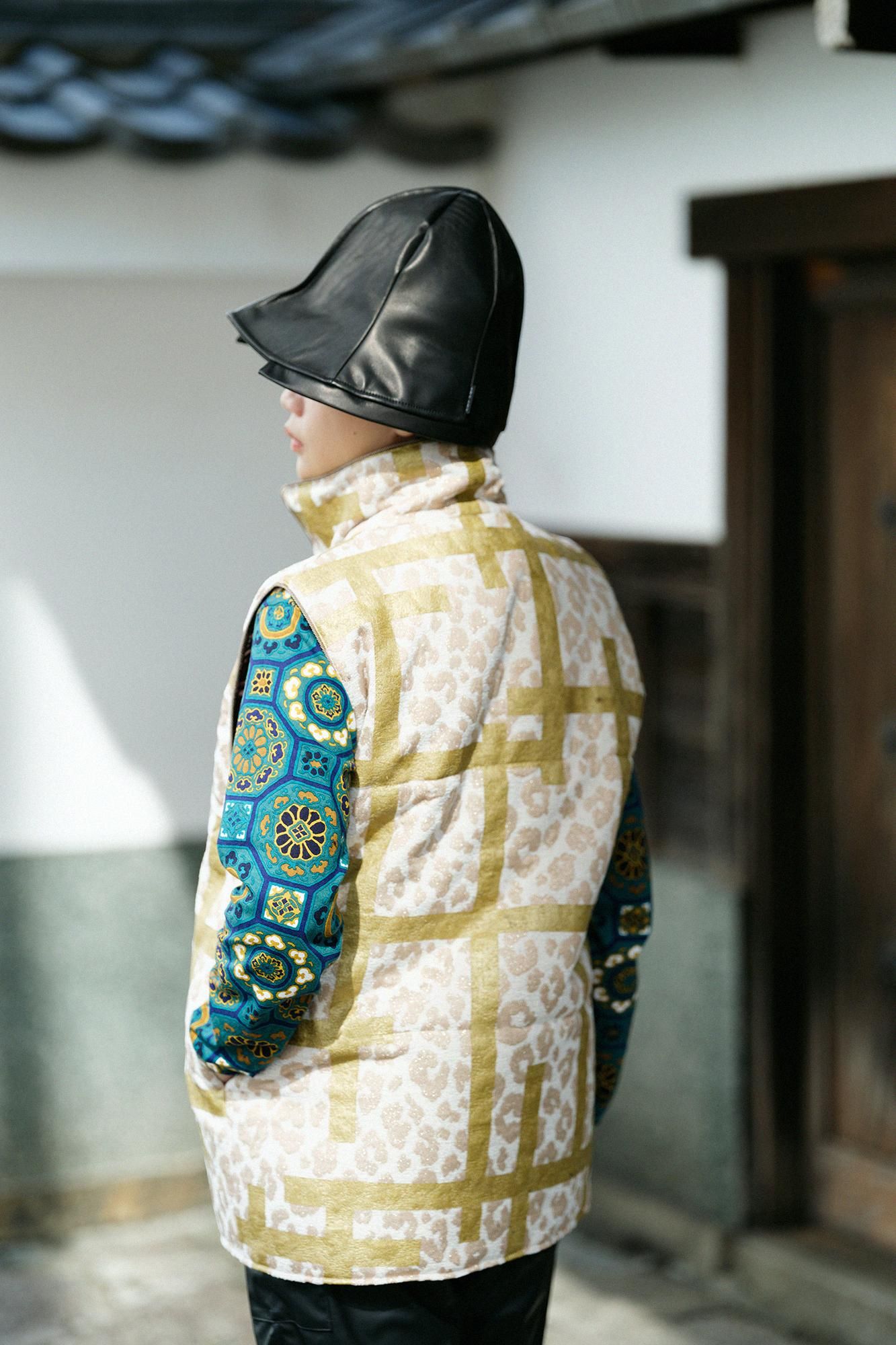 ツイード 陣羽織（じんばおり） 中綿袷（なかわたあわせ）／桟