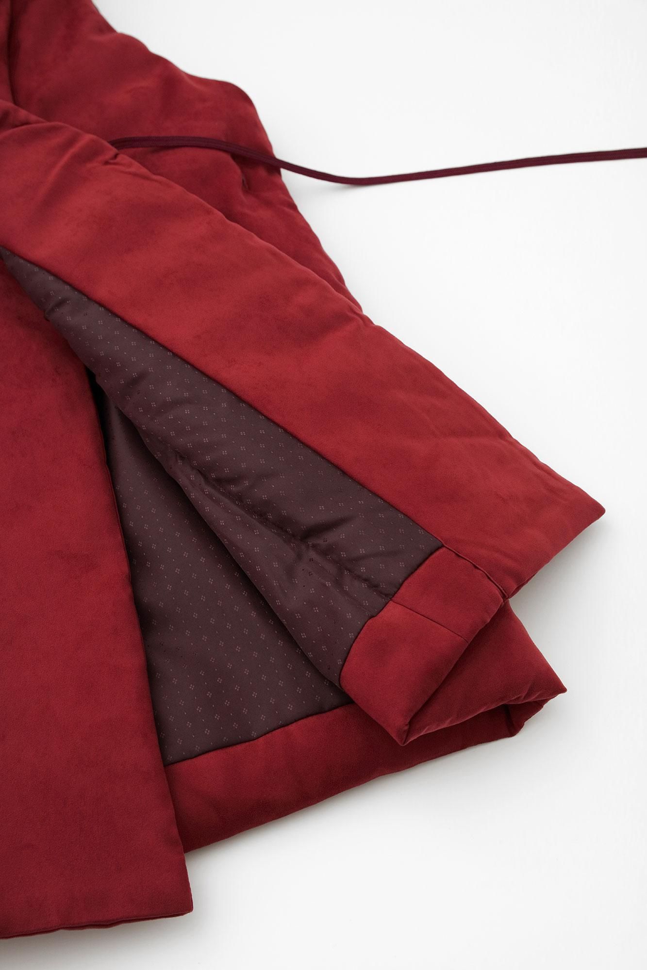 【タグ付新品未使用】ソウソウ　 手柄寛衣下　フェイクヌバック　柘榴色　L チノクロス 手柄寛衣下（たかみかんいした）／濡羽色（ぬれば