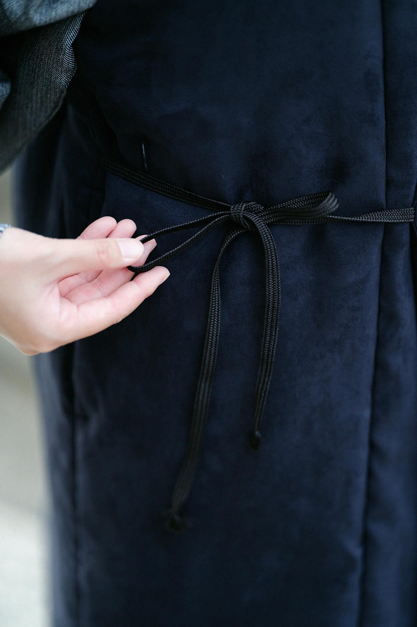 フェイクヌバック 長陣羽織（ながじんばおり） 中綿袷（なかわた