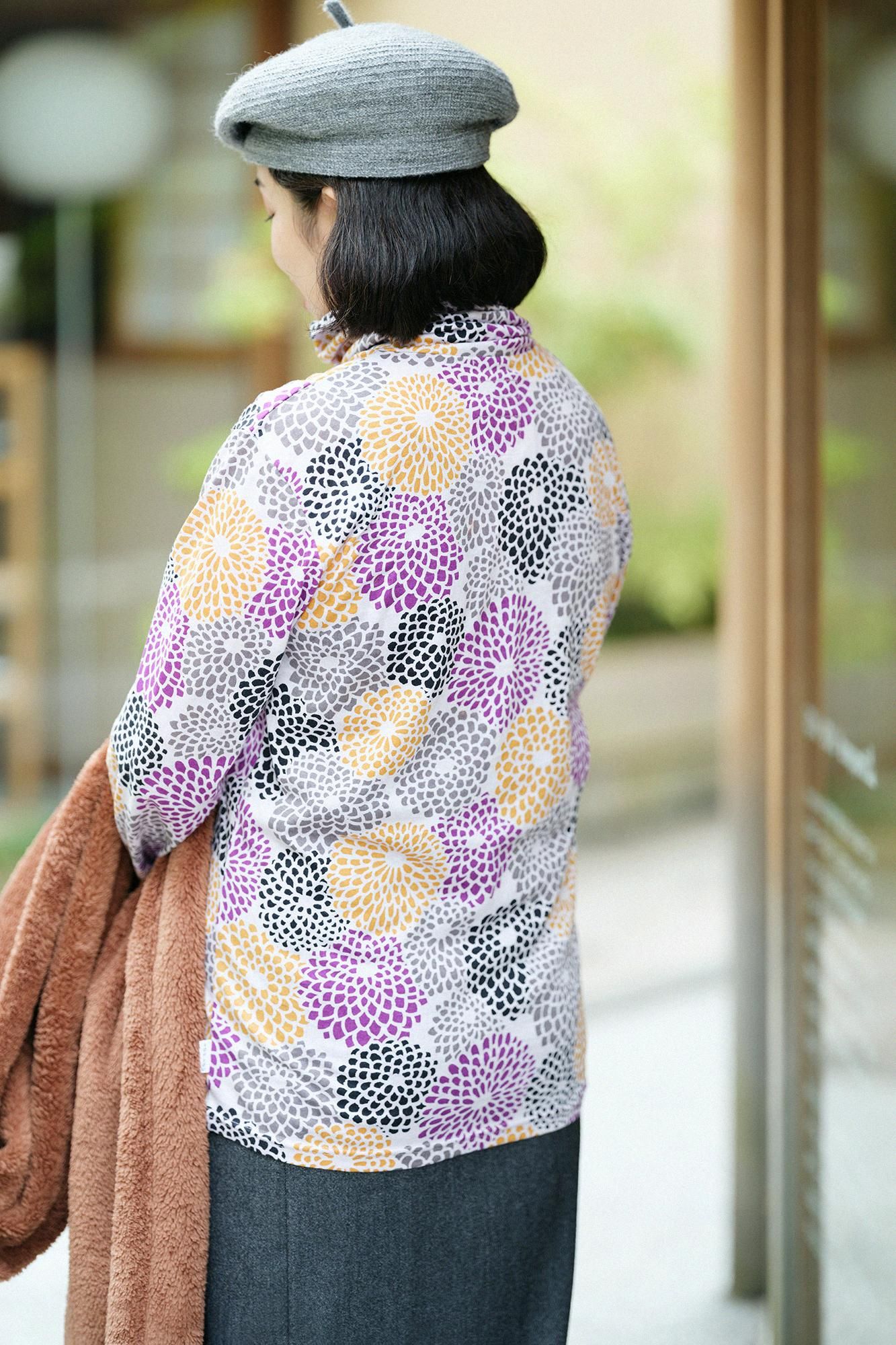 【新品 未使用品】 衿巻ジバン／菊づくし（サイズ：XSサイズ） 予約】衿巻ジバン／菊づくし 重陽（ちょうよう）（※9月30日頃