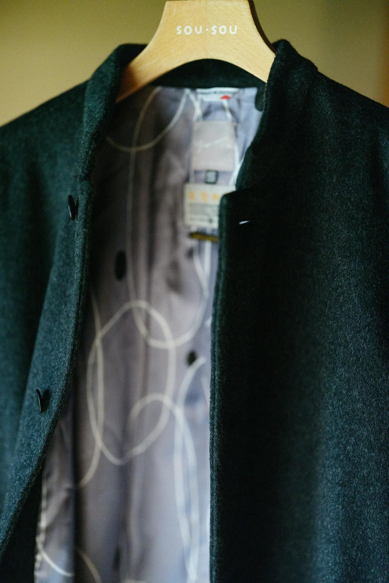 スーパー120'sウール S.C.ショートコート2.0／濃墨（こずみ