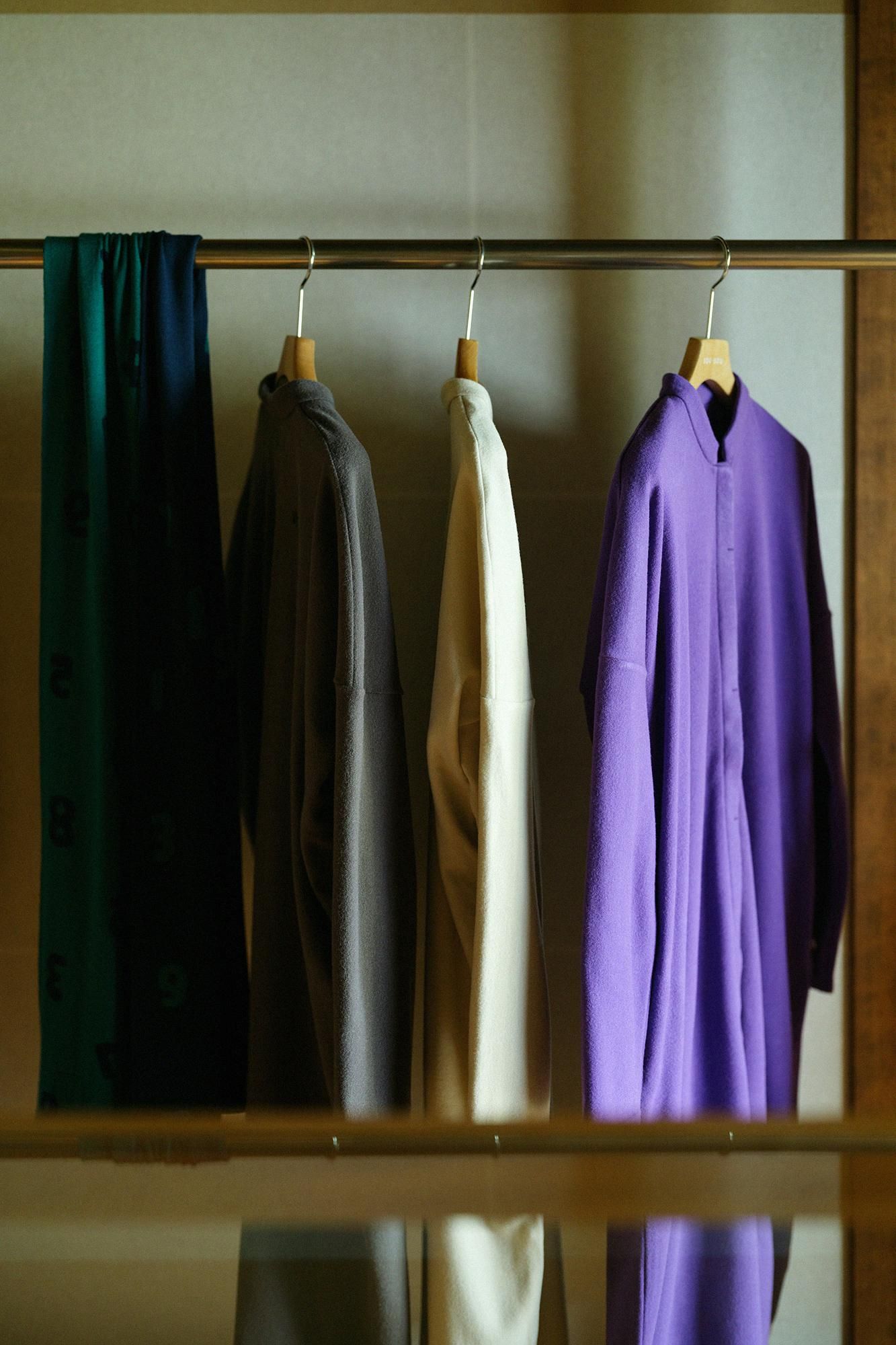 クードシャンス　洗える　スタンドカラー　ライトコート COUP DE CHANCE (Women)のノーカラー・スタンドカラーコート