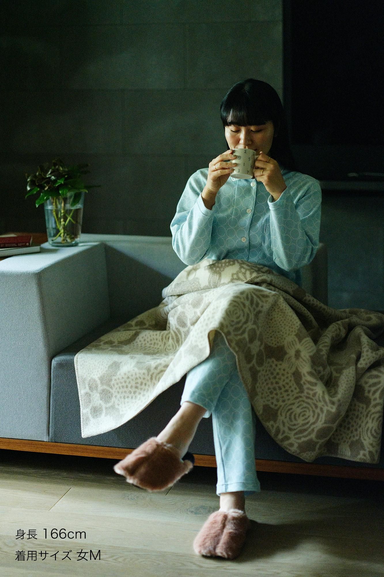net限定】ワコール/睡眠科学 パジャマ／わならべ 灰白色（かい