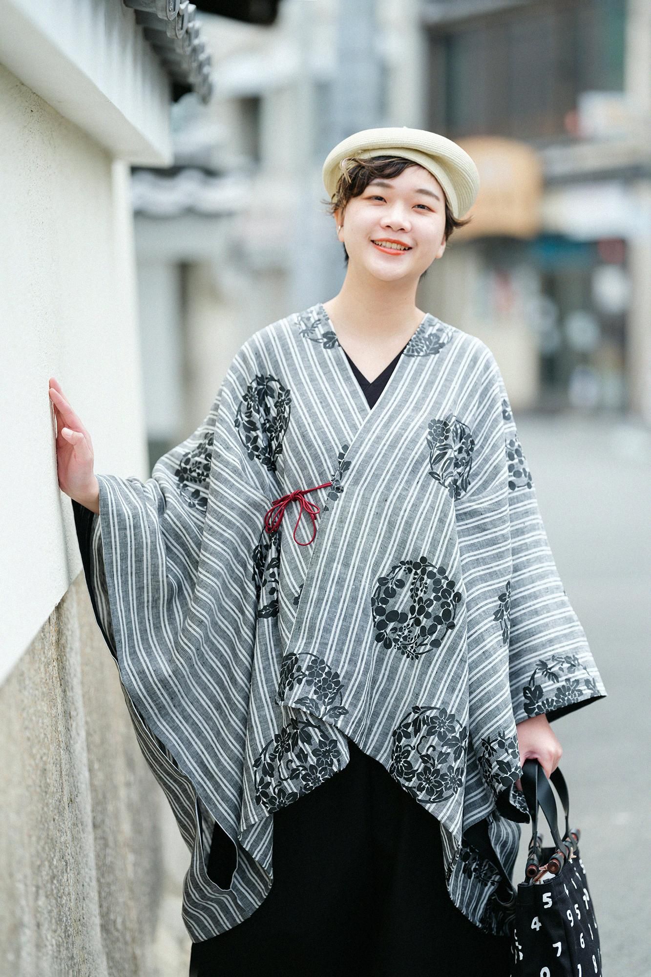 SOU・SOU　きさらぎ　花丸文様　普通丈 麻 きさらぎ／花丸文様（はなまるもんよう） ちらしと余白（よは