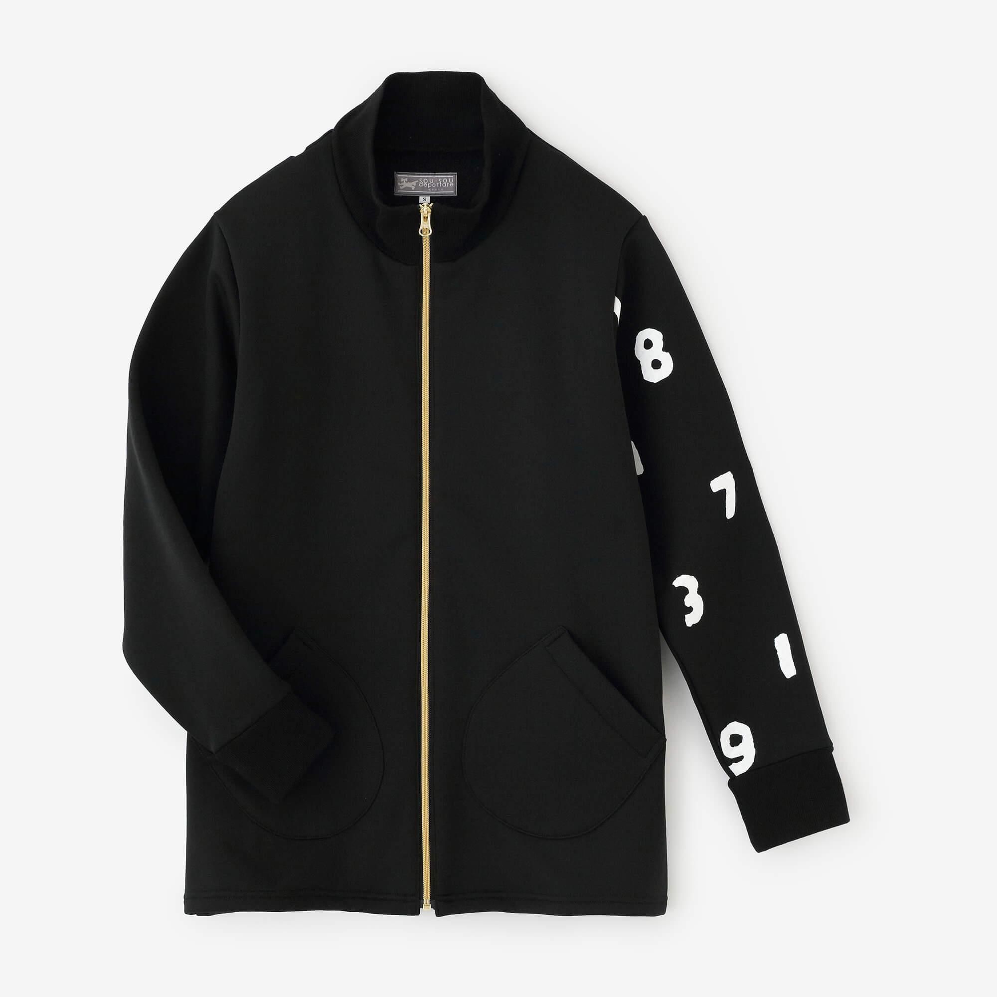 ラッチパイルニット ZIP UP BIKEブルゾン／ブラック×SO-SU-U