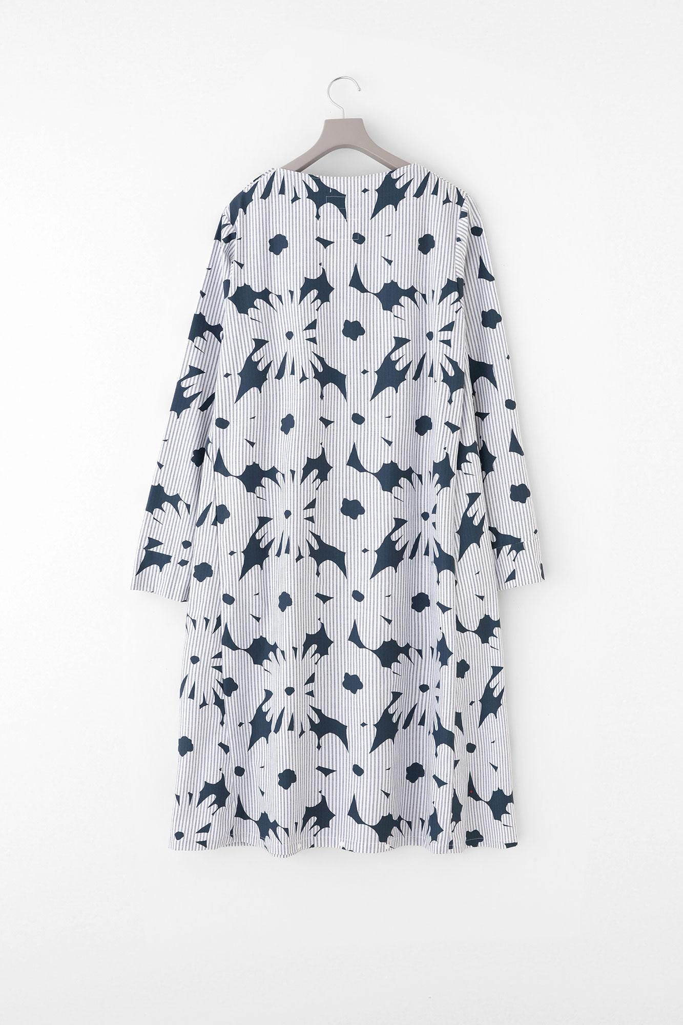 綿和紙 BIKEワンピース／おおらか 水色鼠間道（みずいろねずかん