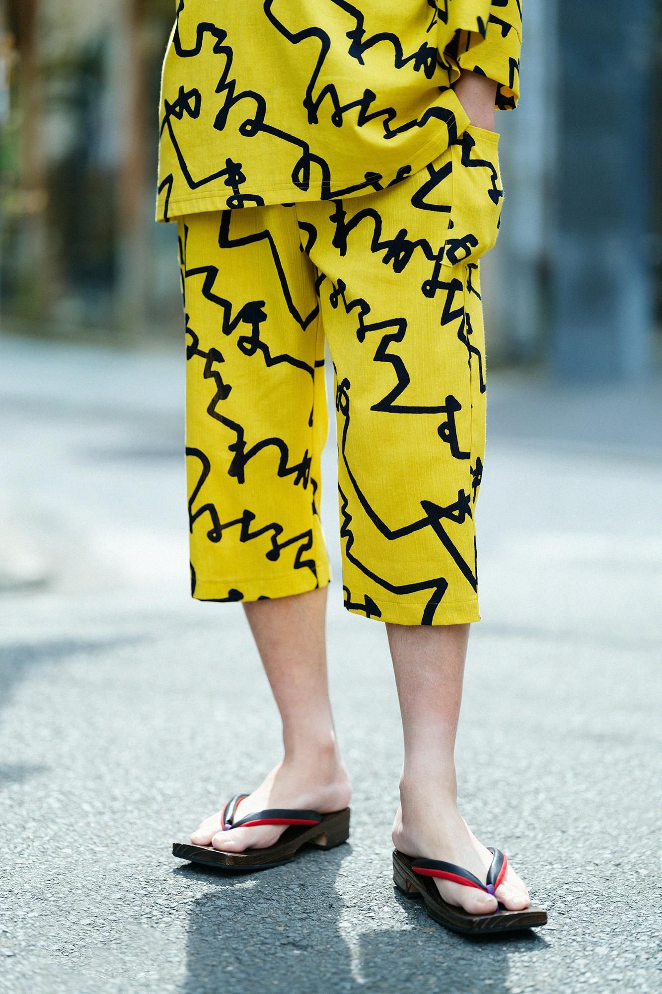 高島縮 20/20 えんゆう穿き／文（ふみ） - SOU・SOU netshop