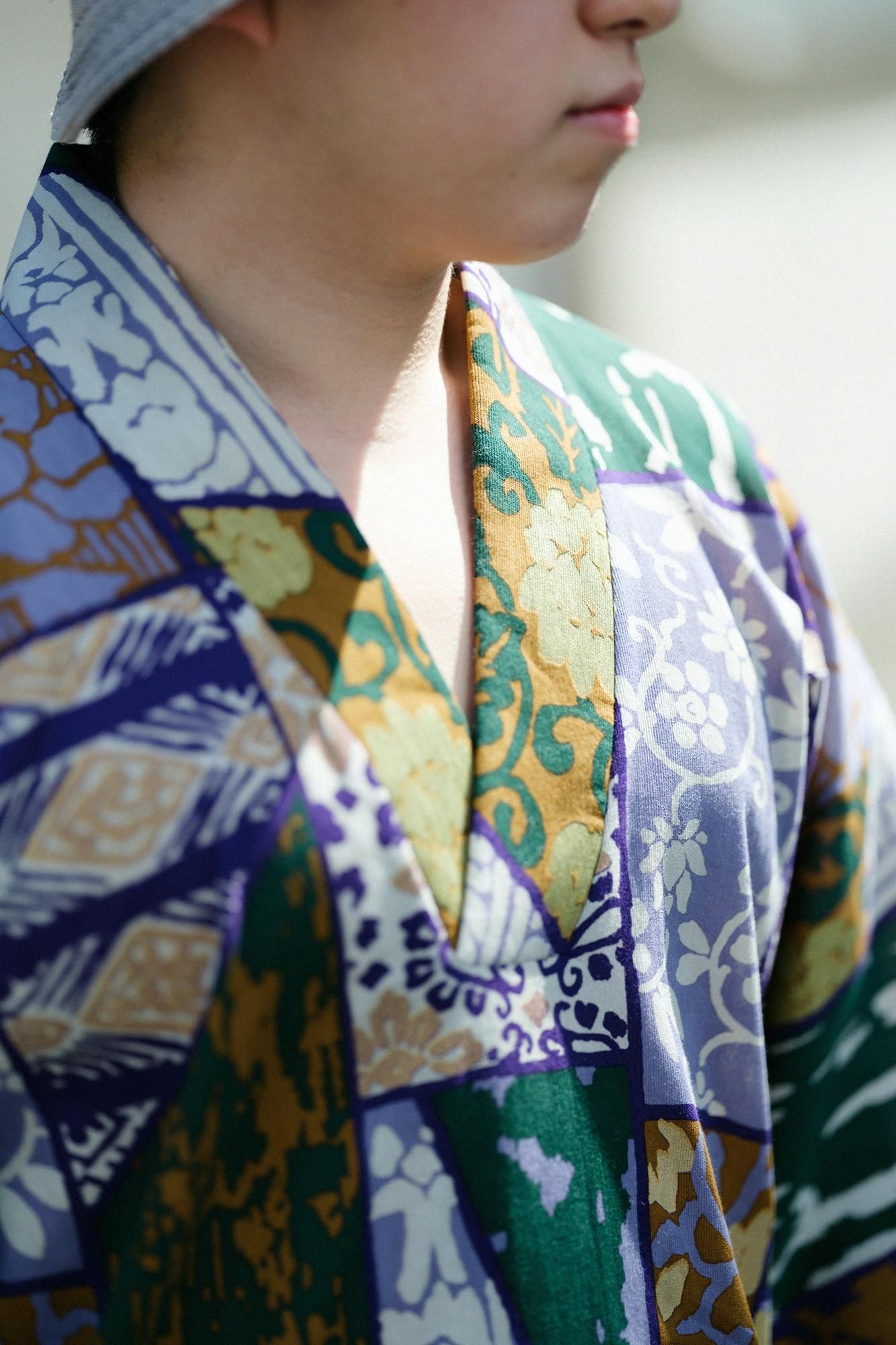 高島縮 40/40 風靡（ふうび） 上／金銀襴緞子等縫合せ（きんぎん