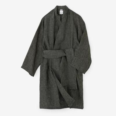 SOU・SOU ソウソウそうそう黒フェイクヌバック陣羽織中綿袷　ベストジレ日本製 フェイクヌバック 長陣羽織（ながじんばおり） 宮中袖（きゅう