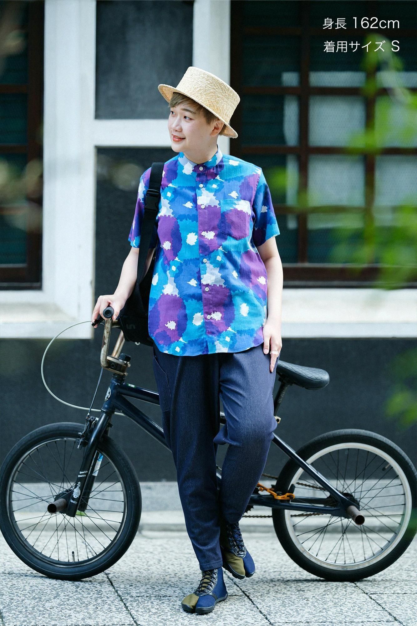 【楽天ランキング1位】 SOUSOU よそ ルコック BIKEすててこ ヘザーネイビー✕窓 Lサイズ ウェア