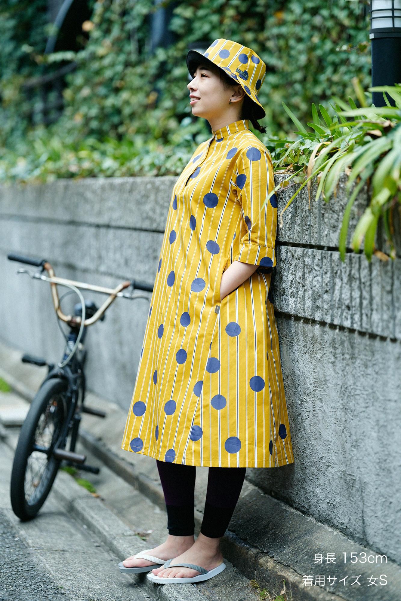net限定】ウール×リネン混チェック H.N.BIKEワンピース