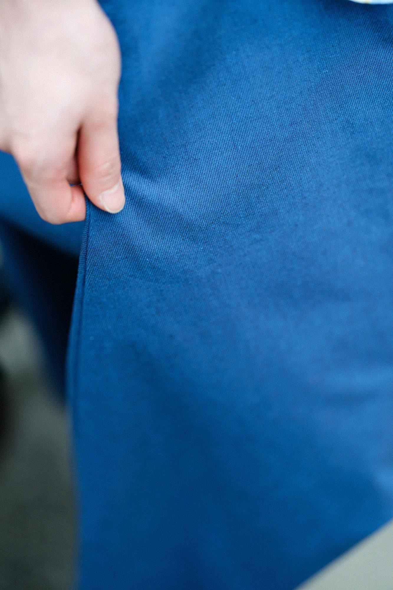 【ソウソウ】ブラック ウエストゴム クロスデザイン 板尾織物 コットン100％ Y's BORN PRODUCT] COTTON TWILL SKIRT PANTS(XS Black