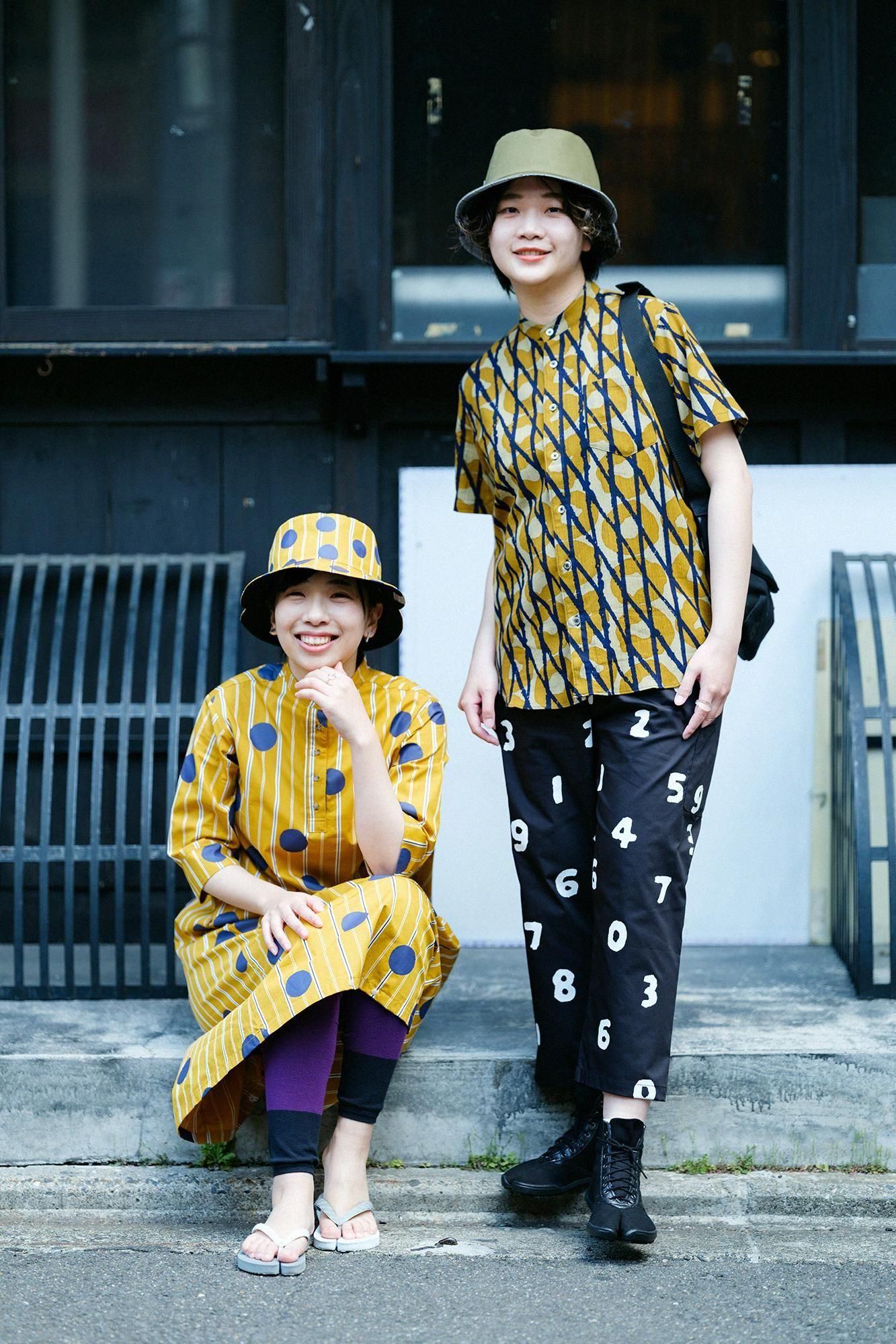 新品未使用　SOU・SOU　男女兼用М　高島縮　半袖シャツ　けんらん 高島縮 20/20 スタンドカラー半袖シャツ SP／間がさね（まがさね