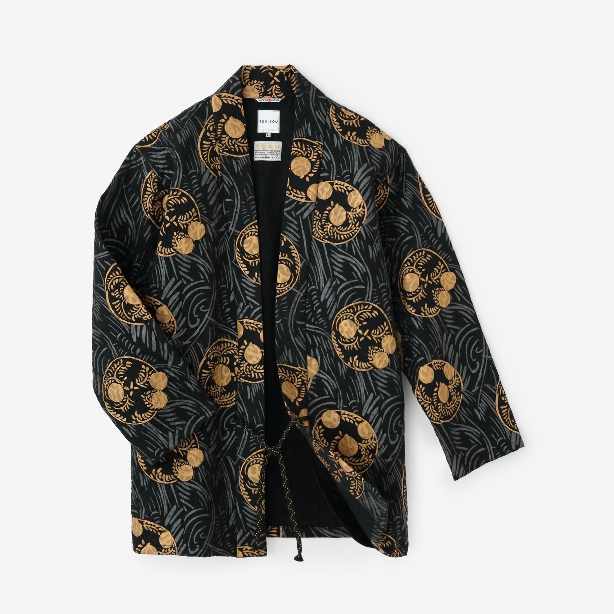 ジャカール ふくれ織 筒袢纏（つつばんてん） 単（ひとえ）／草