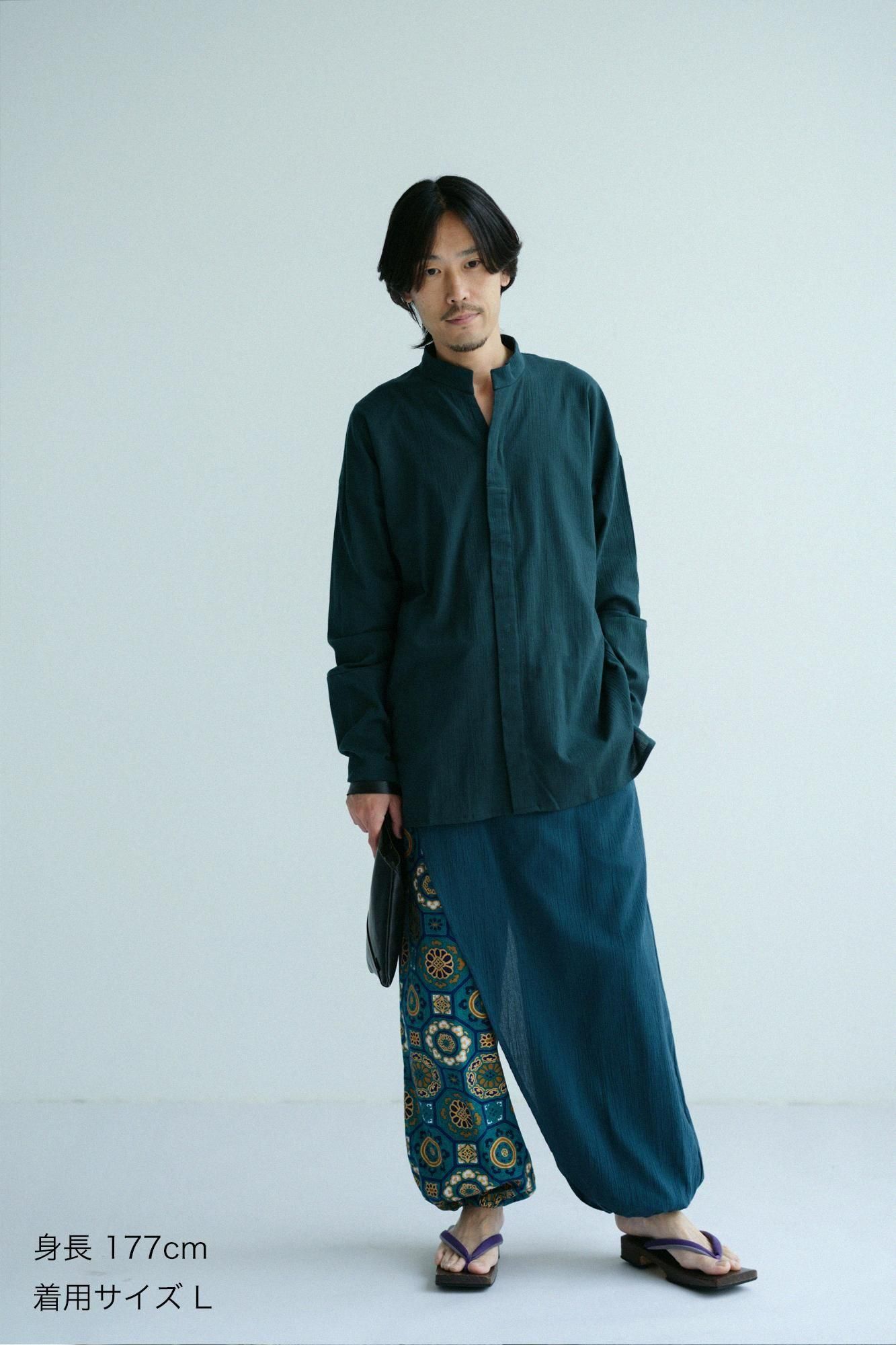 高島縮 20/20 手柄寛衣下　片身替わり2.0 高島縮 20/20 手柄寛衣下（たかみかんいした） 片身替わり（かた