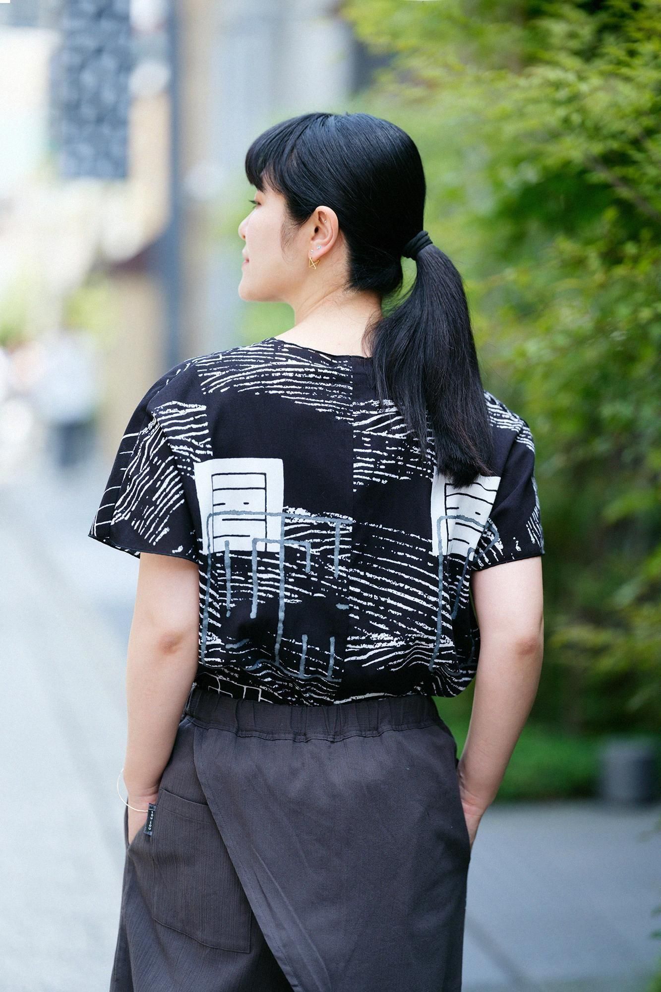 SOU・SOU 手柄寛衣下 片身替わり／高島縮／サイズM／新品タグ付 予約】モスリン 手柄寛衣下（たかみかんいした） 片身替わり（か