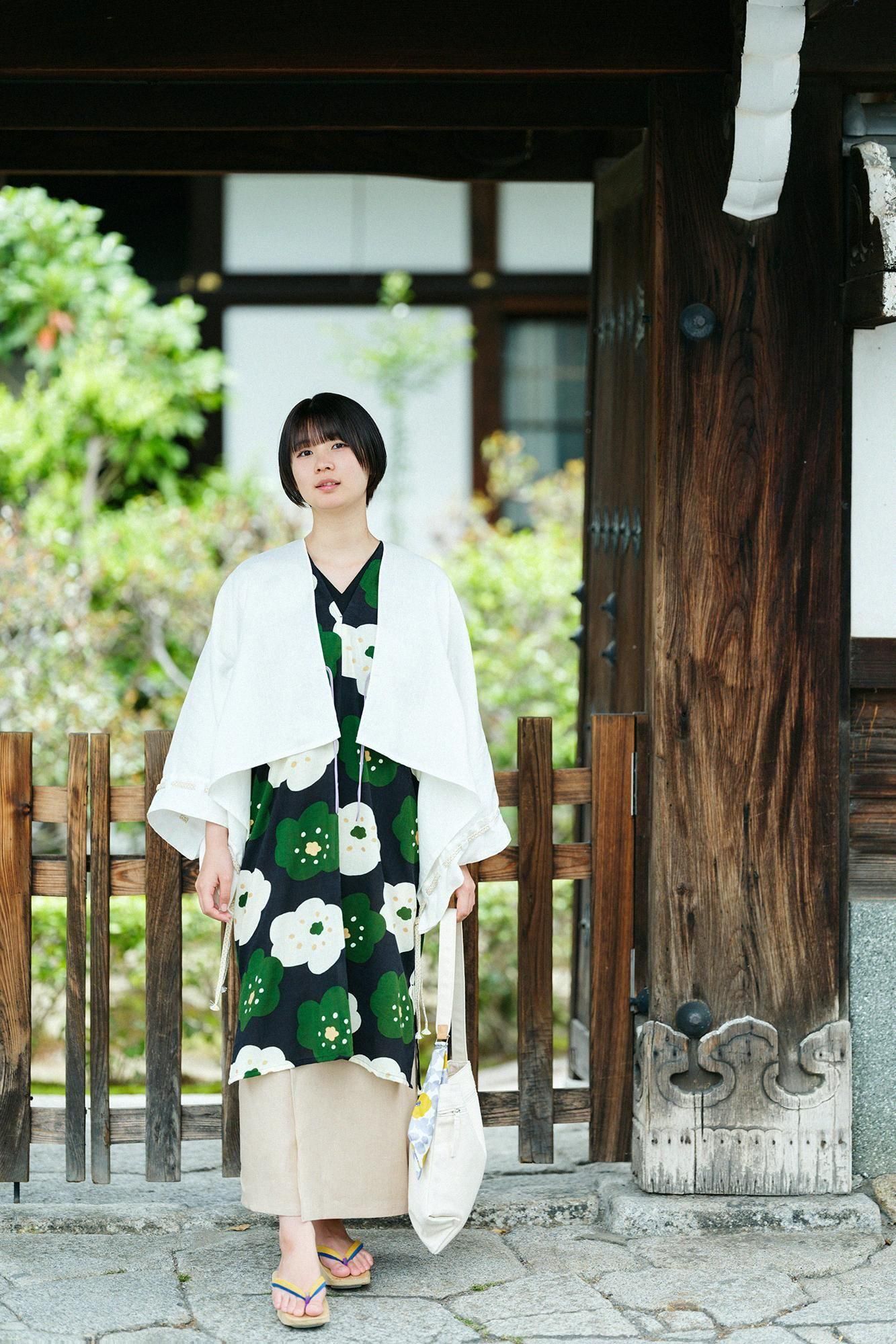 SOUSOU伊勢木綿 文 長方形衣 二つ身 伊勢木綿 文(ぶん) 長方形衣(ちょうほうけい) 二つ身