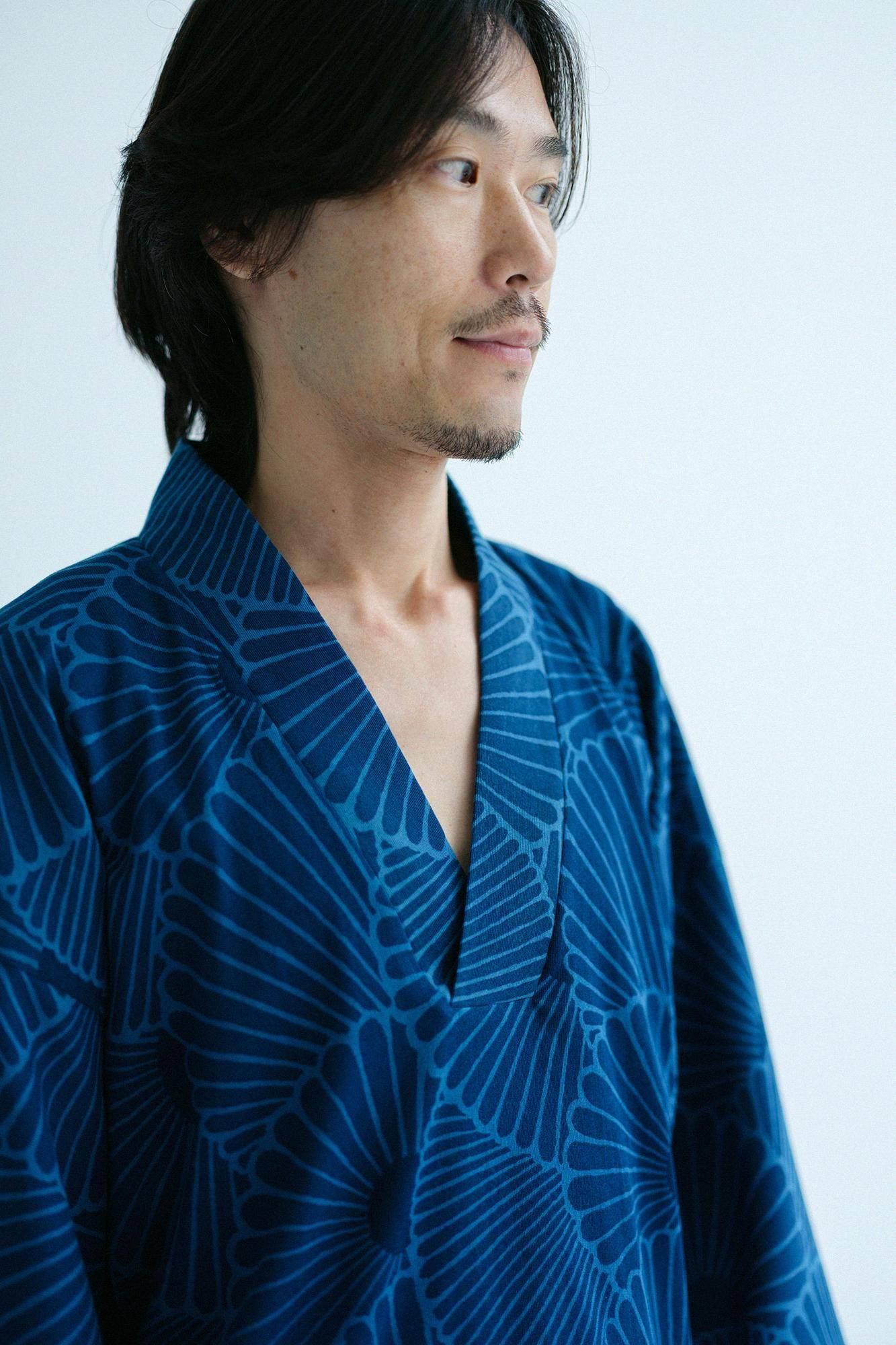 SOU SOU 風靡　新品未使用タグ付き 高島縮 40/40 風靡（ふうび） 上／菊唐草（きくからくさ） - SOU