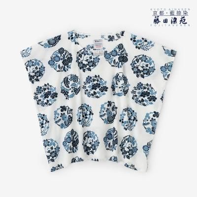 試着のみ　ソウソウ　高島縮 20/20 藍捺染　裁付えんゆう穿き／扇 高島縮 20/20 藍捺染（あいなせん） 裁付（たっつけ）えんゆう