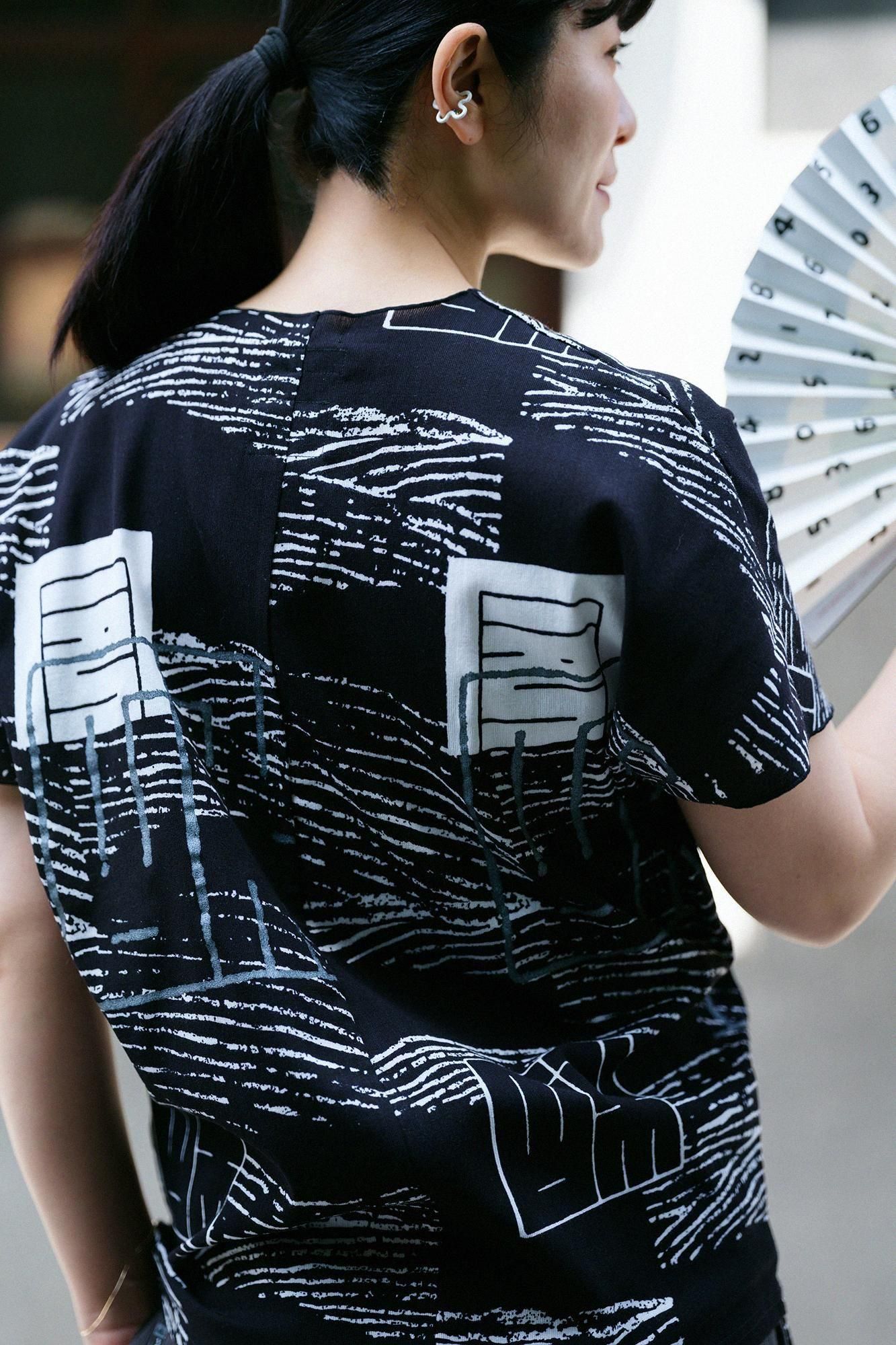 高島縮 40/40 袖なしジバン／令和の波 - SOU・SOU netshop