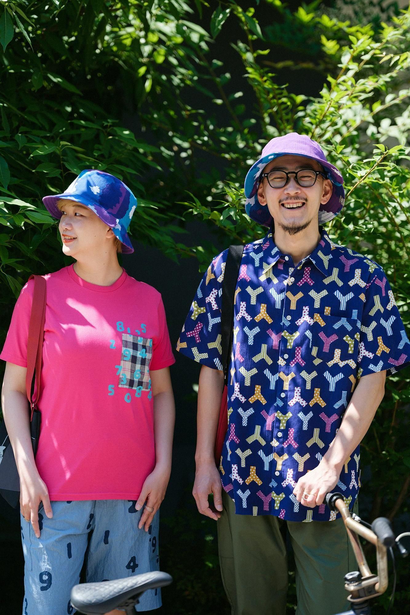 高島縮 20/20 リバーシブル BIKE HAT／咲きほこる - SOU・SOU