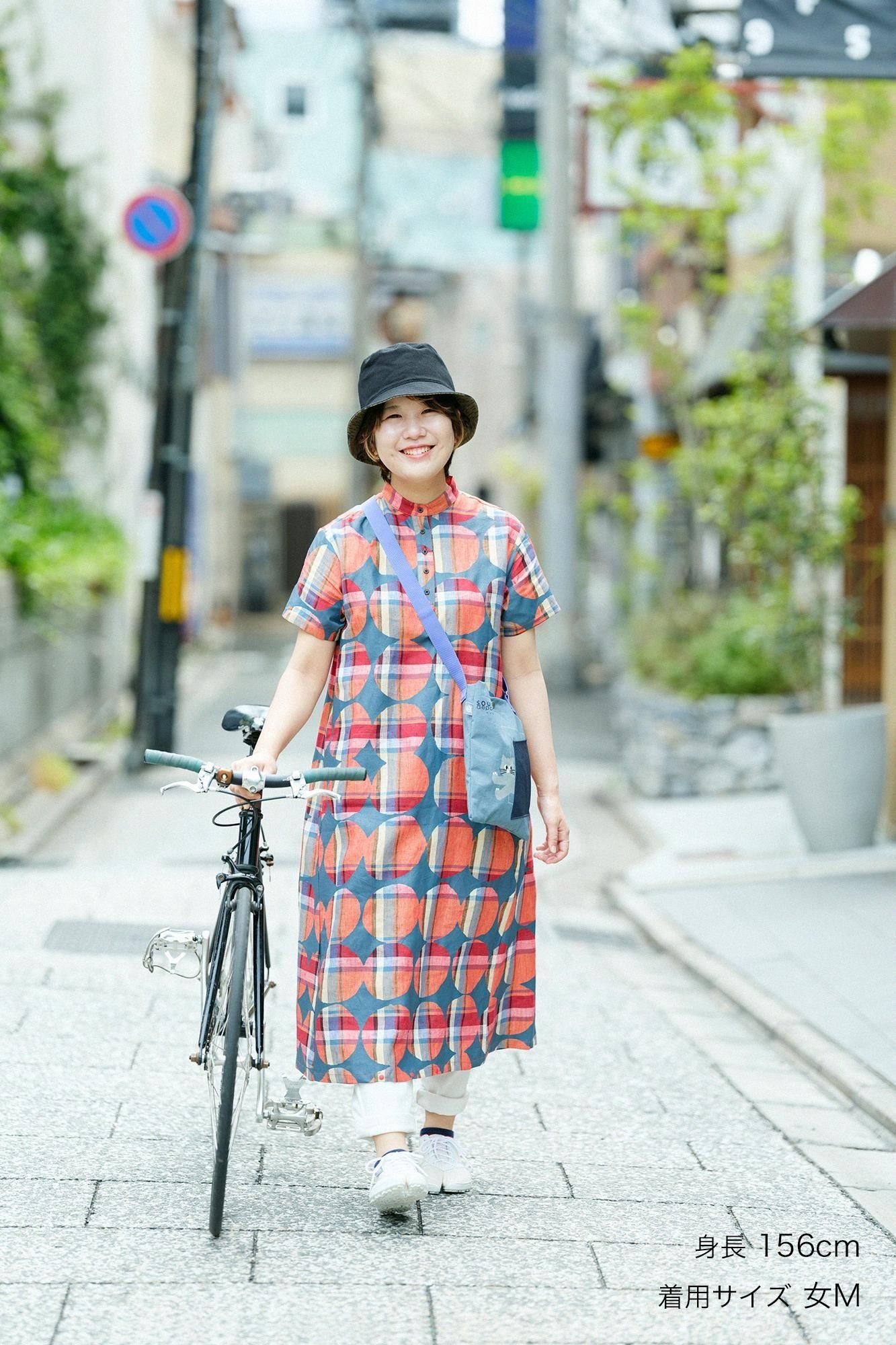 リネンチェック BIKEワンピース／おはじき - SOU・SOU netshop