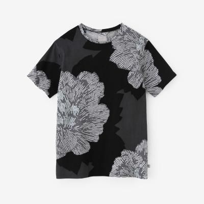 高島縮 40/40 半袖Tシャツ／ほほえみ 夜半（やはん） - SOU・SOU