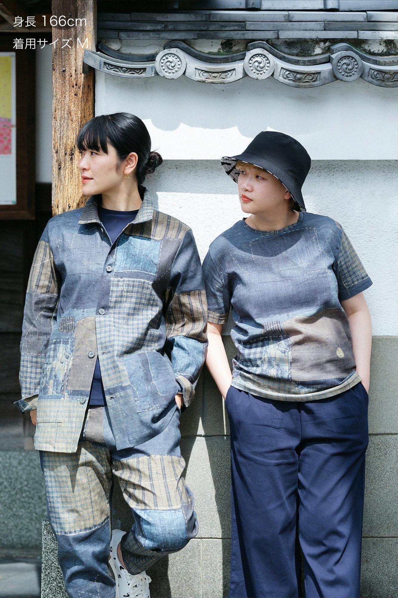 sou sou ソウソウ　羽織りジャケット　リネン リネンコットンストレッチ 衿付ジャケット／BORO IJ - SOU・SOU