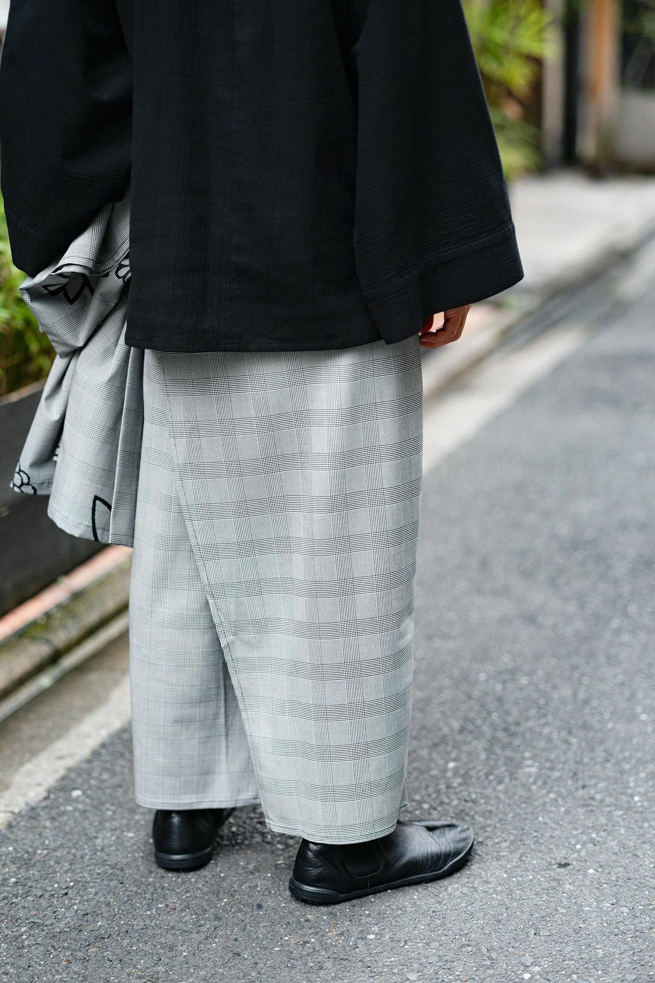 千鳥格子織（ちどりごうしおり） 筒下（つつした）／羅墨（ら