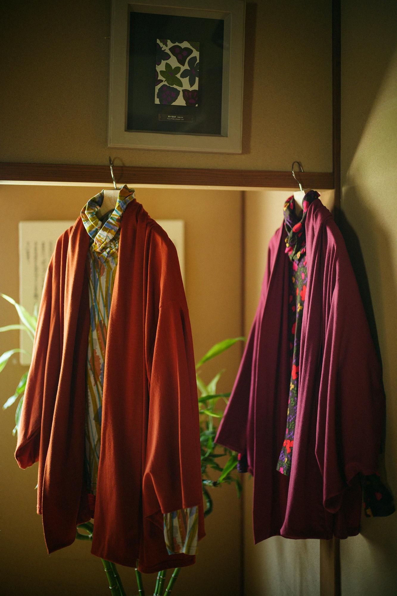 ウォッシャブルウール天竺 小袖莢（こそでさや）／濃紅（こい