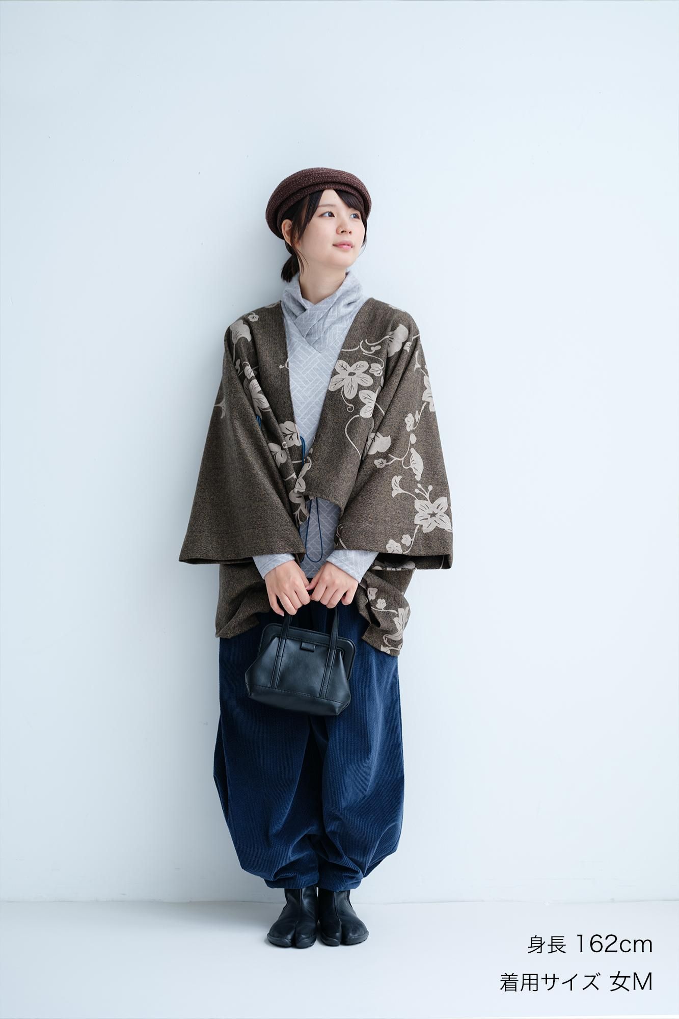 sou sou 二ノ襞もんぺ つぼみ L 綿麻 綾織（あやおり） 二ノ襞（にのひだ）もんぺ つぼみ