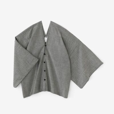 【☆すらいむん☆】ふりふ ウール ポンチョ ケープ 羽織り 総柄 白梅 梅 ☆すらいむん☆様専用】ふりふ ウール ポンチョ ケープ 羽織り