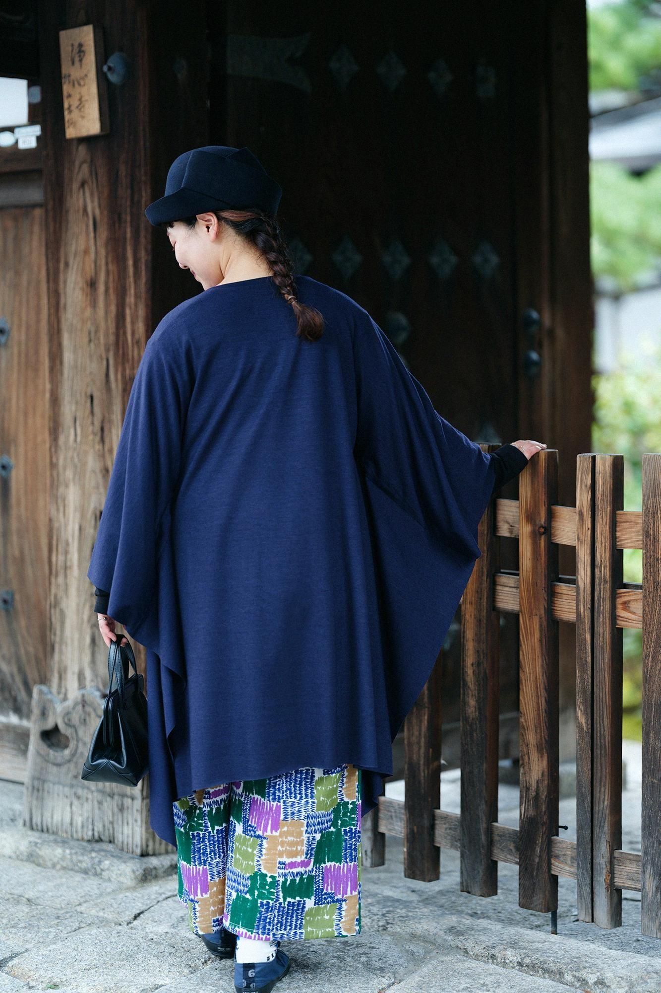 ウォッシャブルウール天竺 むささび／鉄紺（てつこん） - SOU