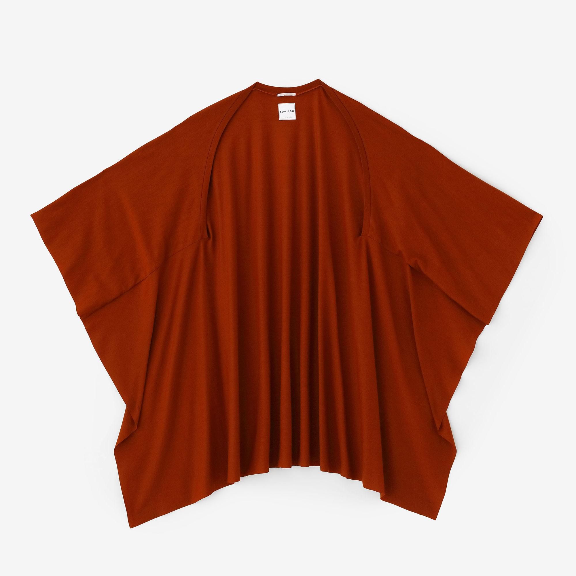 ウォッシャブルウール天竺 むささび／紅樺色（べにかばいろ