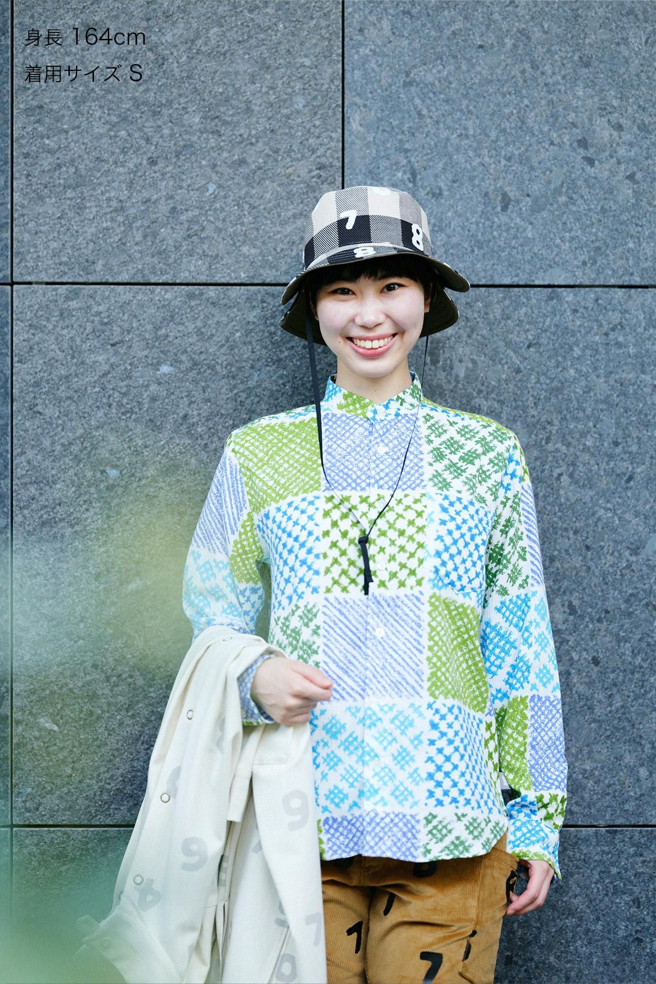 【新品未使用】SOU・SOUソウソウ　高島縮　野ばら　完売品 グッドデザイン賞 高島縮 20/20 四角衣（しかくい）／森のくらし