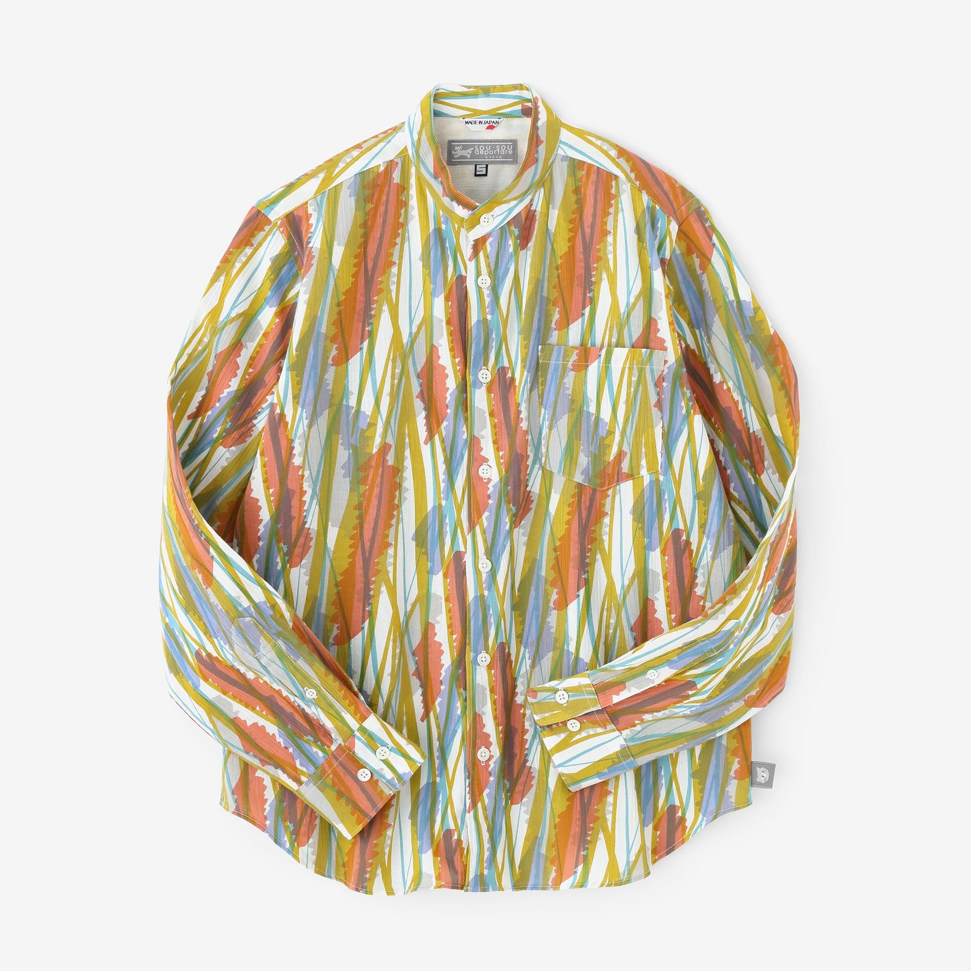 Sou 深層から見た景色 会場限定くじ A賞 サイン入りTシャツ ◯予約】高島縮 20/20 スタンドカラーシャツ／なびく（※10月7