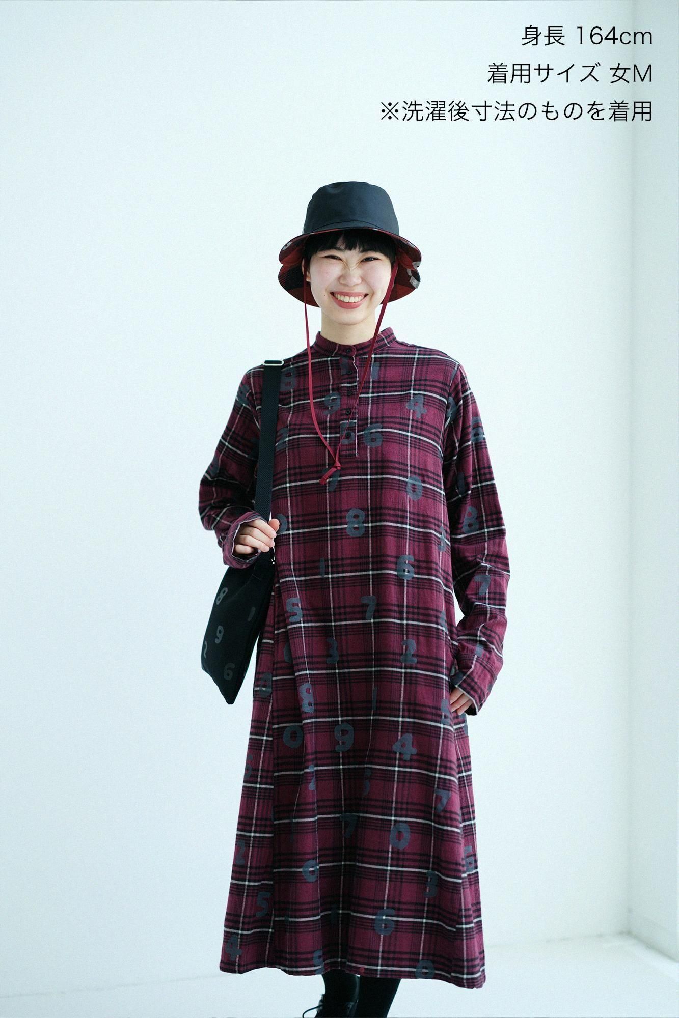 SOU・SOU モノクロパターン ロングワンピース リネンチェック BIKEワンピース／SOU・SOU京都 - SOU・SOU