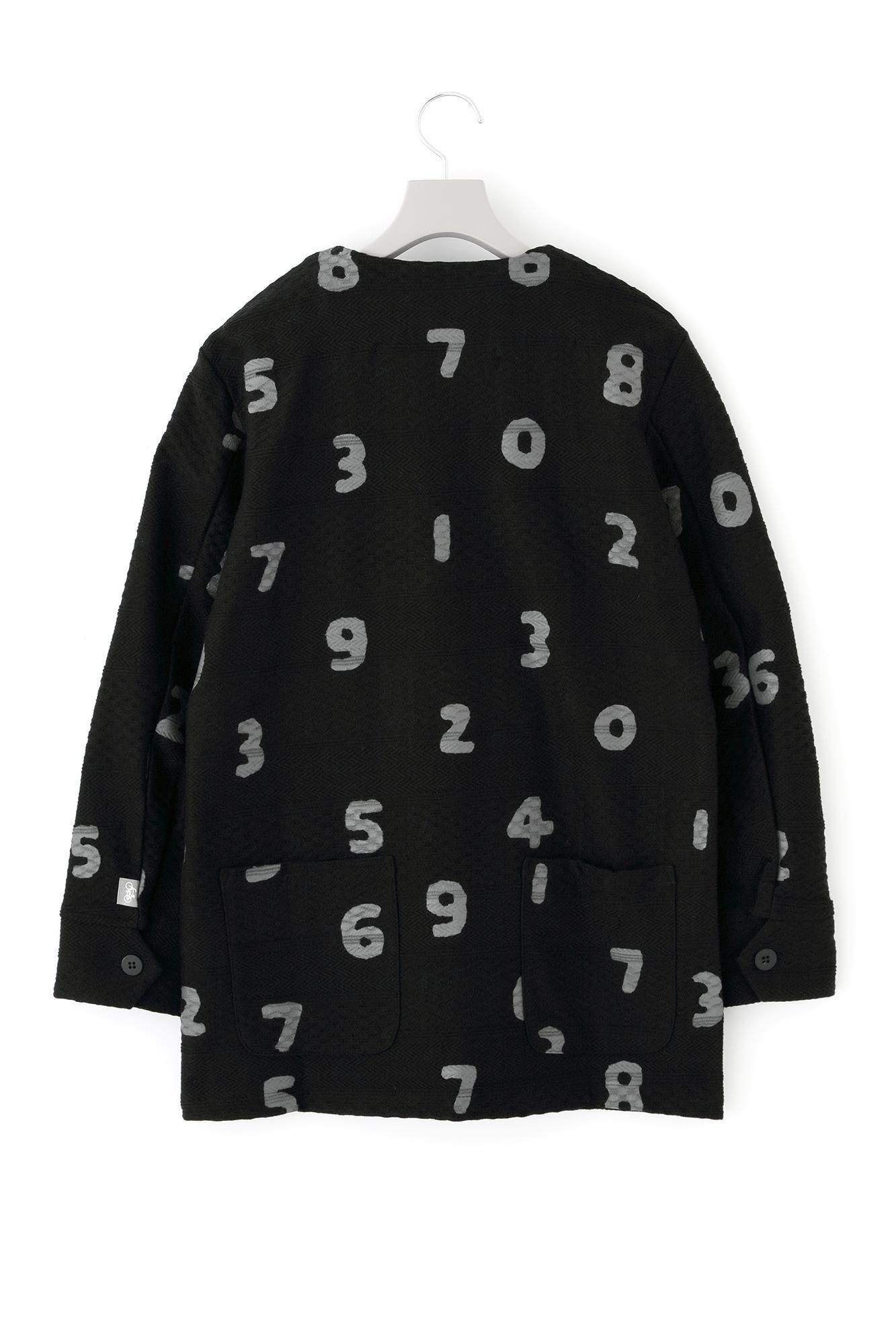 ジャカールニット ノーカラーVネック BIKEジャケット／SO-SU-U