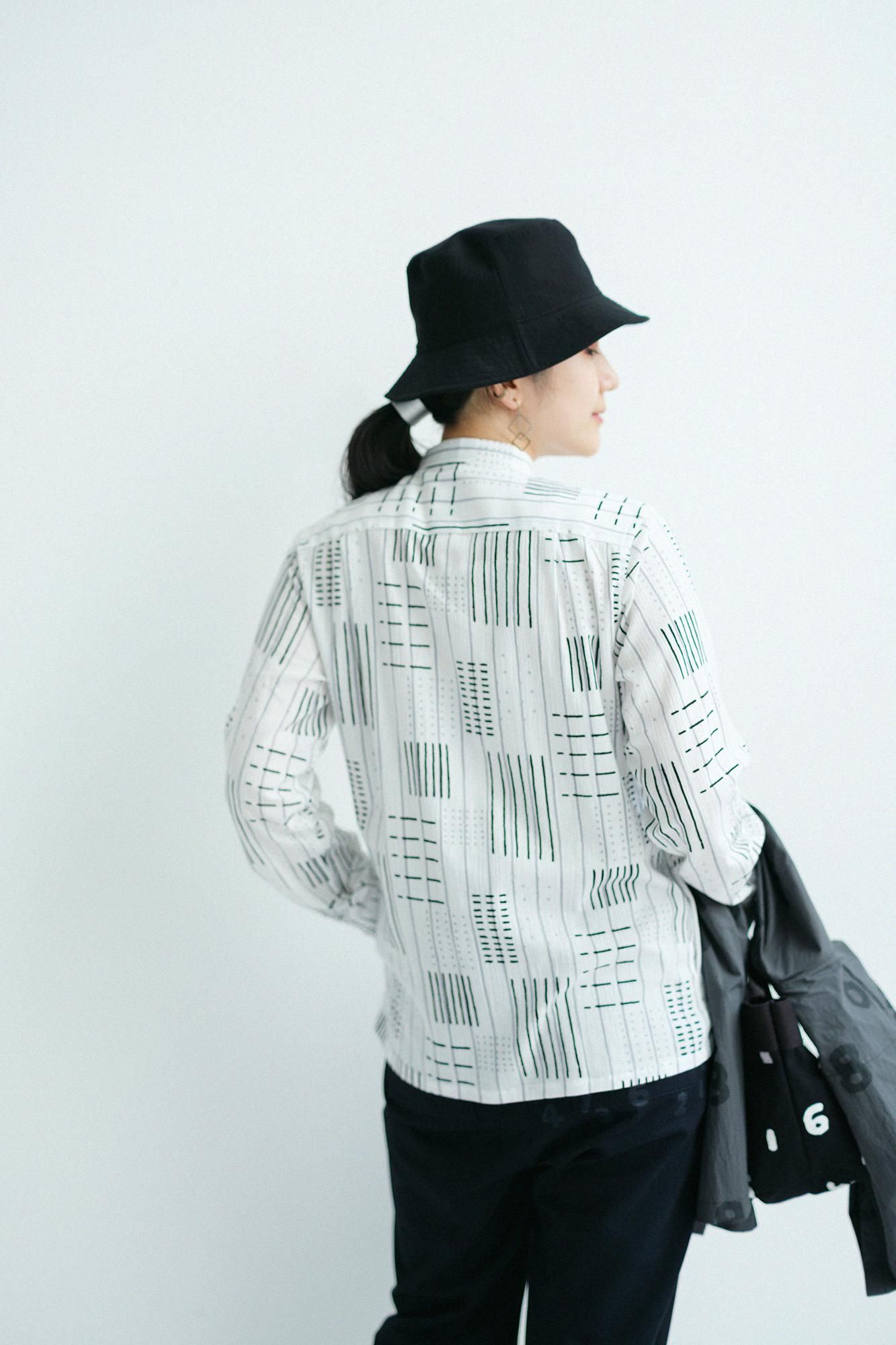 予約】高島縮 20/20 スタンドカラーシャツSP 2.0／隙間と縞