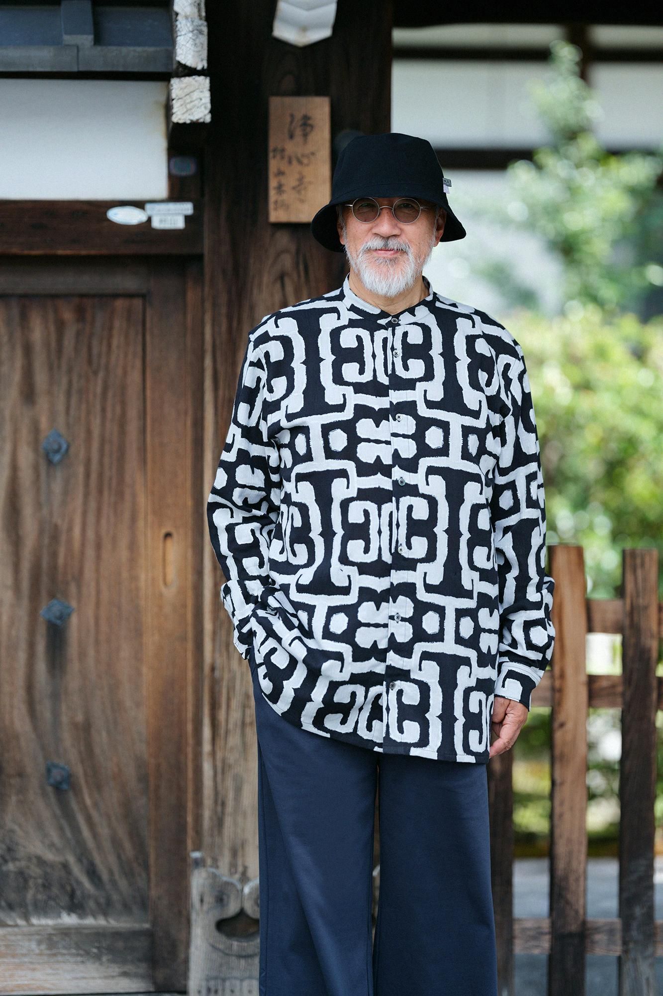 【新品未使用】SOU・SOUソウソウ　高島縮　野ばら　完売品 グッドデザイン賞 SOU・SOU Yousou 高島縮 野原 レギュラーカラー シャツ S 新品