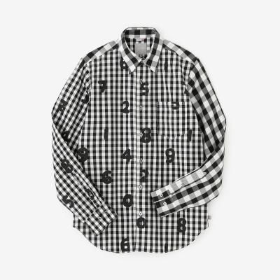 予約】ギンガムチェックシャツ／SO-SU-U×ネイビー（※10月14日頃