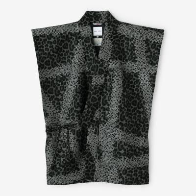 幟旗カシュクールの羽織もの ジャカール ふくれ織×フェイクファー 肩衣（かたぎぬ） 可逆（か