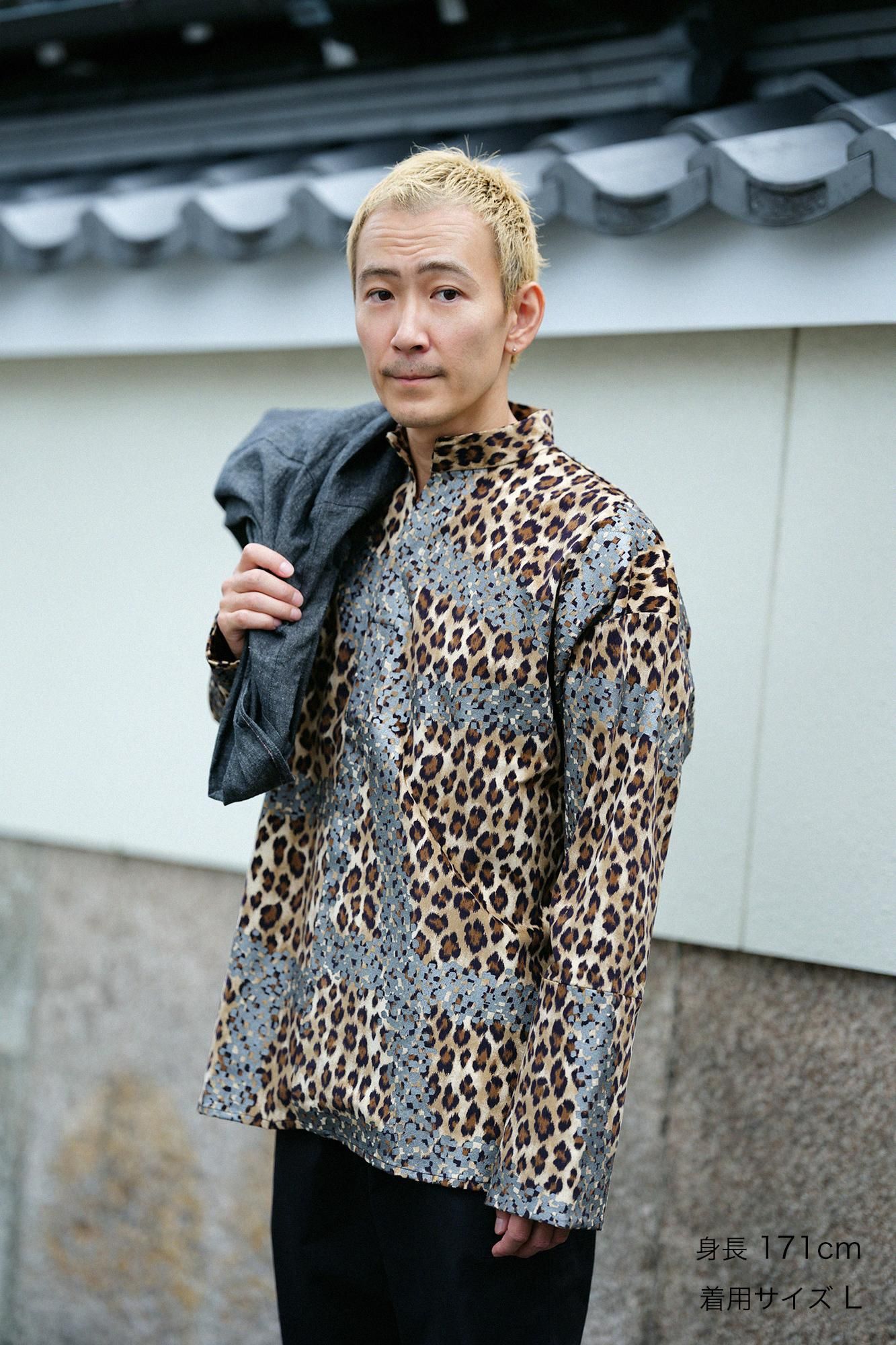 jas★広衿＋手縫い仕立て＋『新粋染』両面染■竹縞×斜め格子■反25-22 高島縮 40/40 抜衿ジバン 六分丈／紫紺（しこん） - SOU・SOU