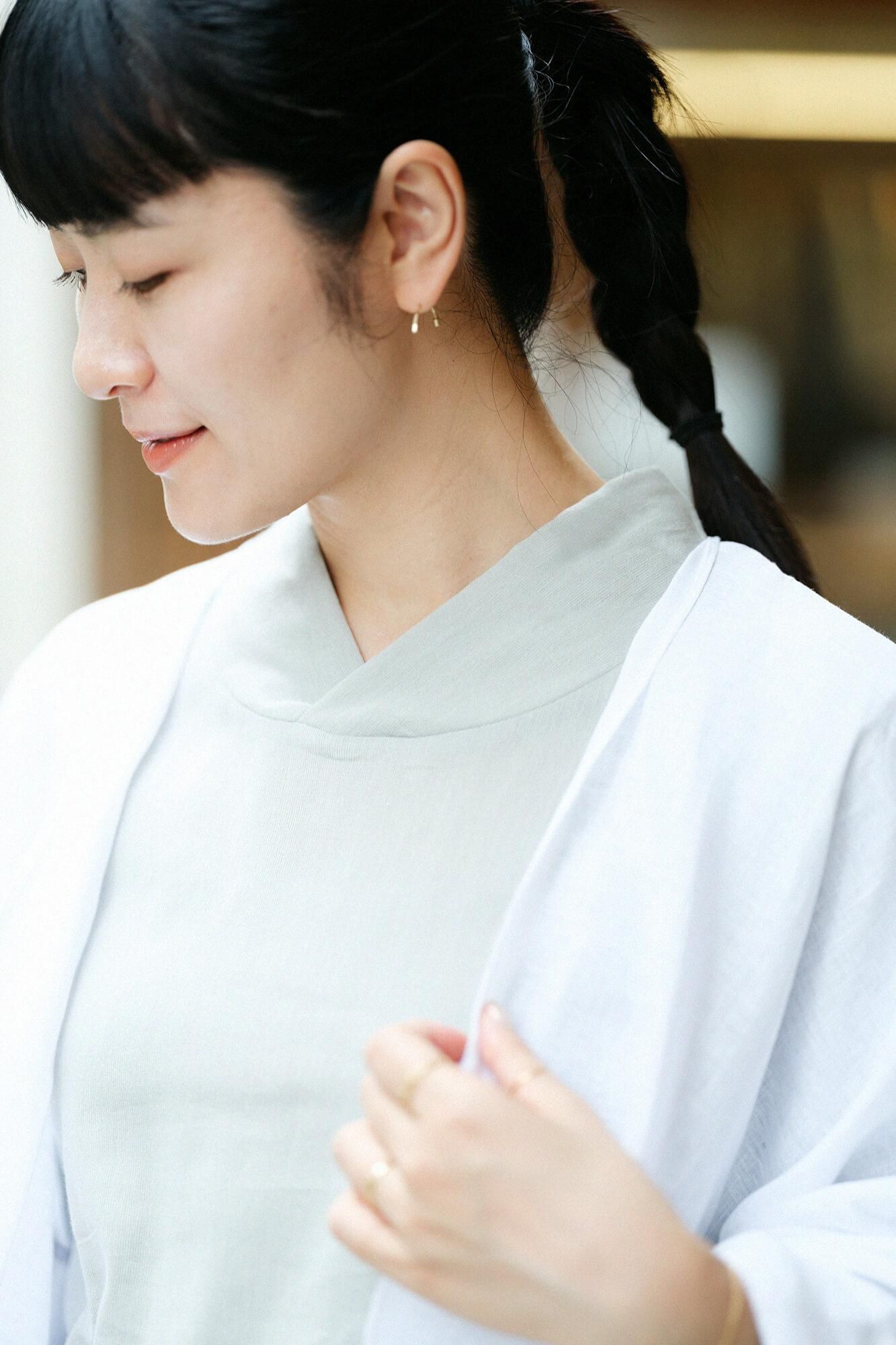 高島縮 40/40 薙（なぎ）ジバン／銀鼠（ぎんねず） - SOU・SOU