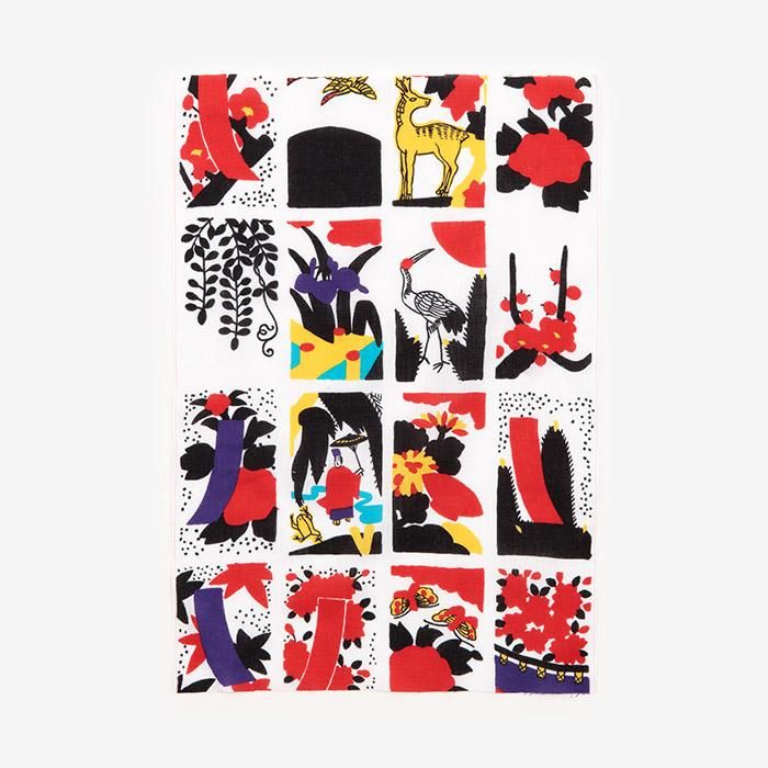 【25％OFF】 伊勢木綿 SOU - textile手ぬぐい（ひめ丈）／花札（はなふだ） トップス